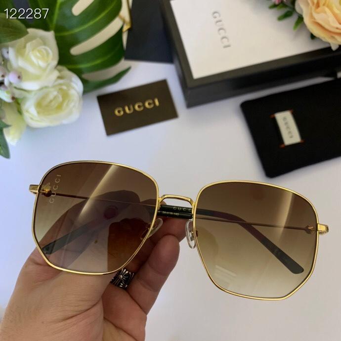 GUCCI古馳 0396 原單貨 纖細輕盈 原版鏤空logo 側面點綴小蜜蜂 太陽鏡  lly1098